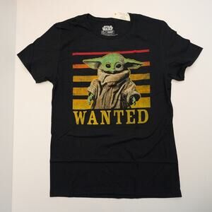Star Wars The Mandalorian Baby Yoda Men's Black Short Sleeve T-shirt Medium M